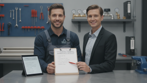 Commercial plumbing maintenance checklist visual for Hyannis property managers